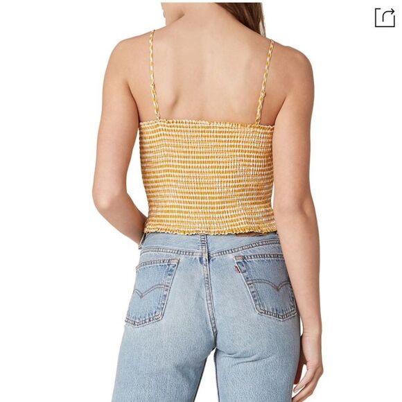 BBDAKOTA Sunshine Smocked Crop Top In Sunny Yellow - Picture 2 of 3